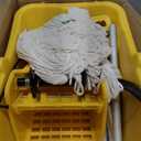 Midoneat Commercial Mop Bucket with Side Press Wringer on Wheels, 35Qt,Yellow Including One Commercial Mop