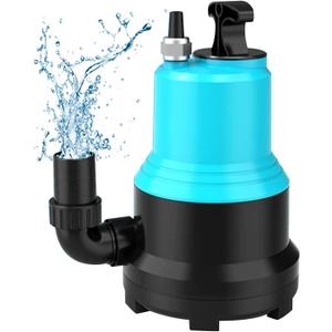 1/4HP Submersible Sump Pump with Unique Flow Sensor Switch Last-inch Water Drainage for Flooded Basement Backyard Pool Hot Tub Rain Barrel 35FT Power Cord Easy to Use