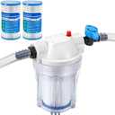 BAOSHISHAN Ice Bath Water Filter Kit, 5'' 20 Micron Cold Plunge Filter Cartridge, 1/2" FNPT Filter Housing with Air Valve, 2 x 1/2" MNPT Fittings, Housing Wrench, Compatible with Ice Bath Tub&Chiller