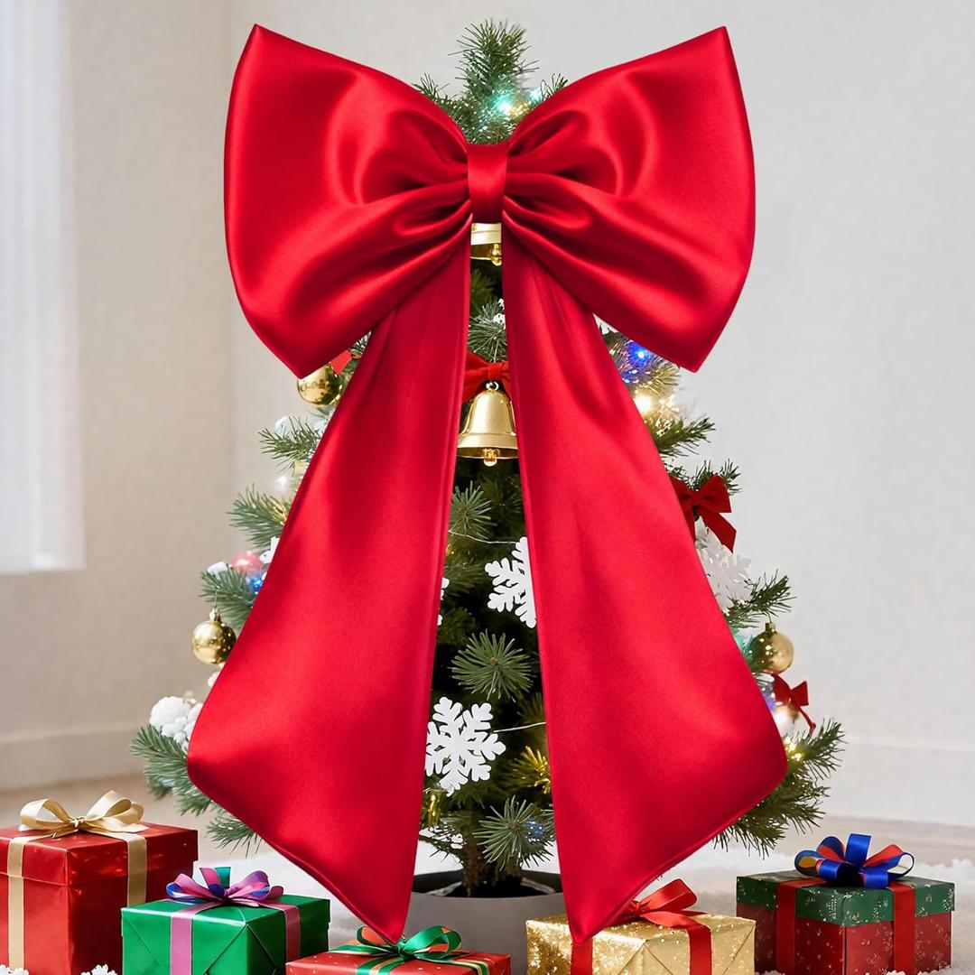 Big Wine Red Bow - 4024Inch Large Satin Bows,Giant Wine Red Ribbon Tie Bows Decor for Birthday Party Wedding Bridal Shower Halloween Backdrop Wall Decoration