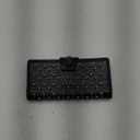 Shinywear Women's Black Long Skull Studded Purses Genuine Leather Card Holder Wallet