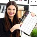 3 x Calendar 2025-2026 - Durable Thick Paper, Includes July 2025 to December 2026, 11 x 8.5 Inches for Home & Office Planning With Holiday Marking Stickers (B)