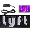Pink LED Lyft Driver Sign (19x19cm, Plastic, Modern Style)