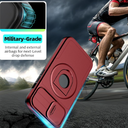 Samsung Galaxy S21 Ultra Case Magnetic Compatible with MagSafe Wireless Charging,with 2 Screen Protectors,Built-in Kickstand Ring+Camera Cover Anti-Scratch Shockproof Heavy Duty Protection, Red