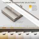 Brushed Nickel Vanity Light 31.5", 24W LED Dimmable Bathroom Light Bar with Adjustable Angle & 5CCT Modern Long Wall Fixture for Bathroom, Powder Room, Bedroom, Apartment, Hotel