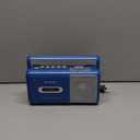 G Keni Portable Cassette Player Boombox AM/FM Radio Stereo, Casette Tape Player Recorder with Earphone Jack Battery Operated or AC Powered (Blue)