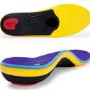 VALSOLE Heavy Duty Support Pain Relief Orthotics - 220+ lbs Plantar Fasciitis High Arch Support Insoles for Men Women, Flat Feet Orthotic Insert, Work Boot Shoe Insole, Absorb Shock with Every