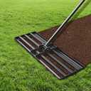 Lawn Leveling Rake 30 x 10 Inches for Gardening, Garden Rake for Lawn Heavy Duty with 78 Inches Handle, Lawn Leveling Tool for Yard, Backyard, Garden, Golf Couse, Farm, Pasture