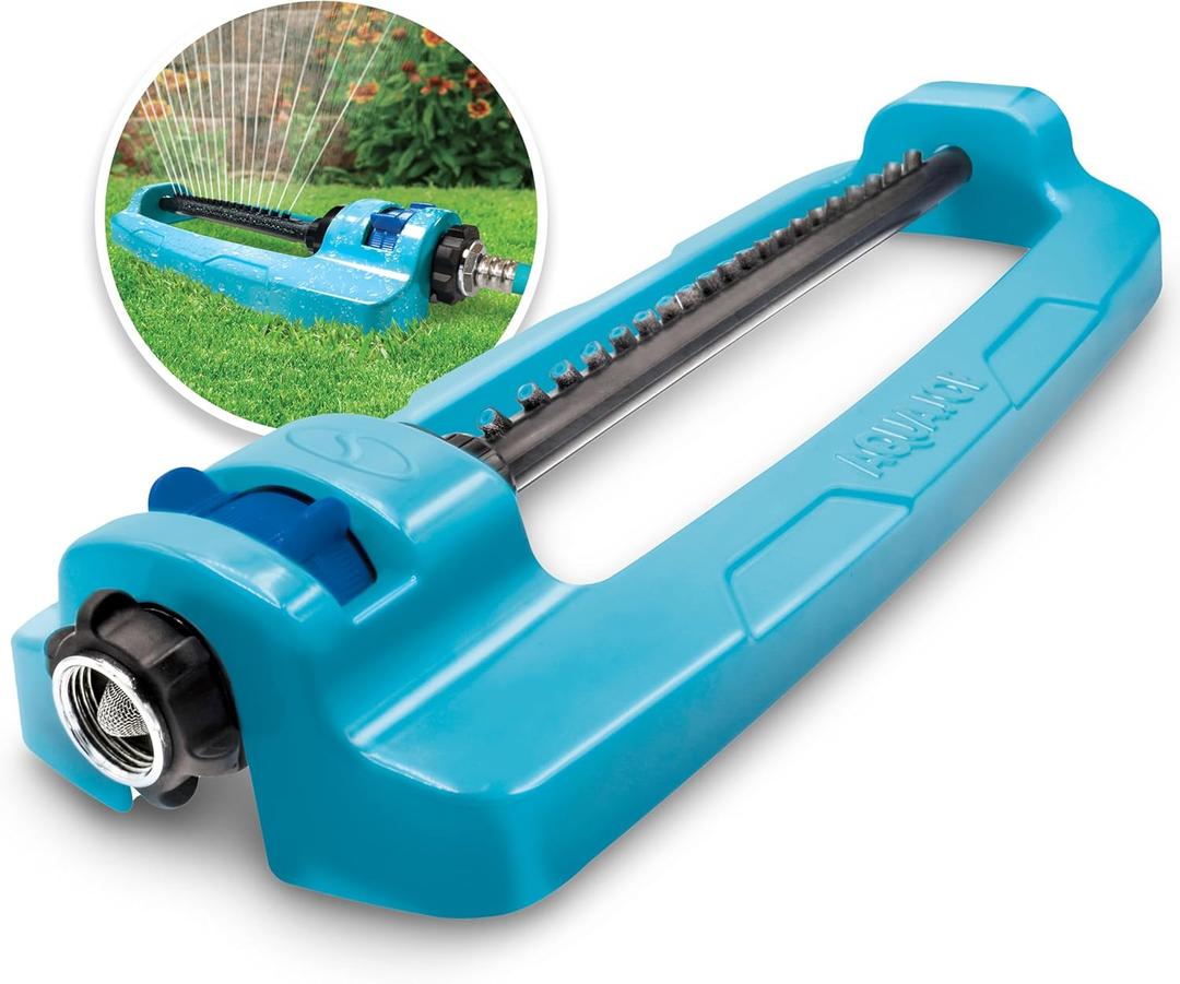 Aqua Joe SJI-OMS16 Indestructible Metal Base Oscillating Sprinkler with Adjustable Spray, 3600-Square Foot Coverage Aqua Joe SJI-OMS16 Indestructible Metal Base Oscillating Sprinkler with Adjustable Spray, 3600-Square Foot Coverage