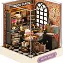 Flever Dollhouse Miniature DIY House Kit Creative Room with Furniture for Romantic Artwork Gift (Moon Magic)