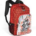 LEGO NINJAGO Kids School Backpack Bookbag, for Travel, On-the-Go, Back to School, Boys and Girls, with Adjustable Padded Straps and Fun patterns, Level Up