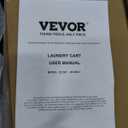 VEVOR Folding Shopping Cart with Removable Waterproof Liner, 210LBS Large Capacity Jumbo Grocery Cart with Dual Basket, 360° Swivel Wheels, Dense Metal Mesh Base, Heavy Duty Utility Cart for Shopping