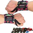 Rip Toned 18 Wrist Wraps - Wrist Straps for Weightlifting - Lift Better, Protect Wrist Pain - Adjustable, Durable, Machine Washable - Wrist Wraps for Weightlifting - USPA Endorsed for Men & Women (Flex Fit, Small Floral)