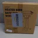 Lovppy Heated Bird Bath, 100W Thermostatically Controlled Heated Bird Baths for Outdoors Bird Bath Heater with Metal Stake, Heated Bird Bath for Outside Winter Garden Patio Yard Lawn (Gray)