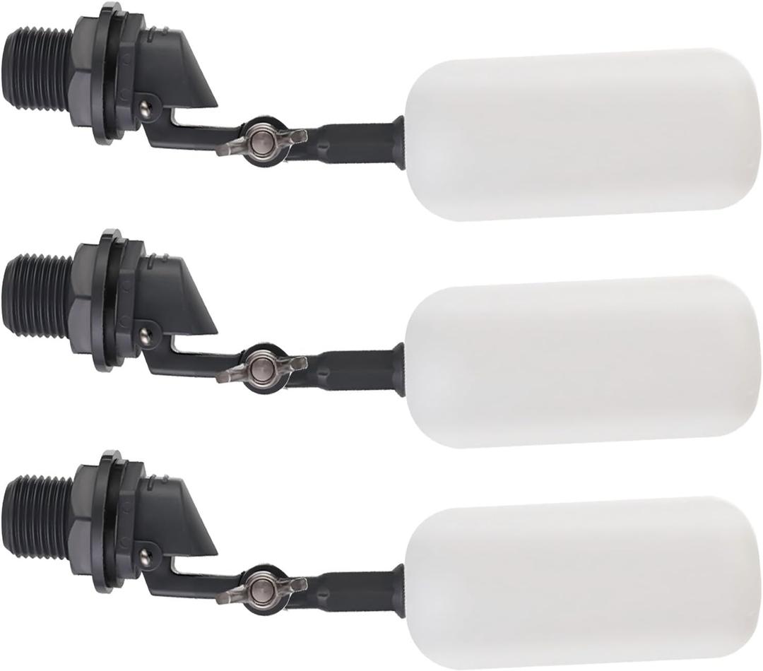 Cxztxcl Float Valve,1/2 Inch Automatic Water System FillerAdjustable Arm for Ponds,Float Ball Valve,Plastic Aqua Pulse Float ValveAutomatic Water Level ControlLivestock Water Trough