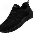 Tinefiy Steel Toe Shoes for Women Lightweight Comfortable Slip Resistant Safety Work Sneakers Cushion Puncture Proof Shoes Indestructible Shoe (8, 007black)