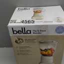 bella 10 Speed Countertop Blender, Juicer & Smoothie Maker, Fits-anywhere Kitchenware, Slim Flip & Store Design, Dishwasher Safe 48oz Capacity Pitcher & Lid, Stainless Steel Blade, 450 Watt, Oatmilk (6 Cup)
