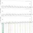 milylove Acrylic Necklace Holder 4 Pack Wall Mounted Necklace Organizer Hanging Jewelry Organizer with 12 Hooks for Necklaces, Bracelets, Rings and Bangles Display