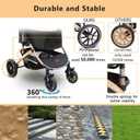 Pettingzoo Dog Stroller with Removable Carrier Foldable Pet Stroller, 60 lbs, Black