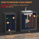 Double Pull Out Trash Can Under Cabinet with Door Mounting Kit,Under Sink Trash Can for Kitchen with Soft-Close Slides, Not Included CanRequires Minimum Cabinets Opening 16" W X 24" D