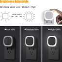 YUNLEX 4 Pack Daylight White Night Light, Gentle Eye-Care with Dimmable Wide-Glow, Indirect Reflection, Auto Dusk to Dawn Sensor, Plug in for Hallway, Kitchen, Garage, Laundry, as Mother Gifts