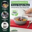 Grow Forward 16-piece Premium Wheat Straw Dinnerware Sets for 4 - Unbreakable Dishwasher & Microwave Safe Plastic Plates and Bowls Sets - Patio, Outdoors, RV, Camping Dishes - Moonlight