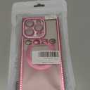 Misscase Magnetic Glitter Case for iPhone 16 Pro 6.3 Inch, Camera Protection, Compatible with MagSafe, Rectangle Cute Bling Sparkle Diamond Colorful Phone Cover, Drop Tested & Shock proof Hot Pink