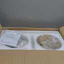 YOUKAIN Ceiling Fans with Lights, 52 inch Low Profile Ceiling fan with Remote Control and App Control, Flush Mount, Reversible, Dimmable, Gold Ceiling Fan for Bedroom, Indoor/Outdoor Use, 52-YJ865-GD, Gold & White