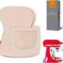 Stand Mixer Cover Compatible with KitchenAid 3.5-5 Quart Tilt-Head Mixer, Quilted Waterproof Appliance Dust Protector with Storage Pocket(Khaki)