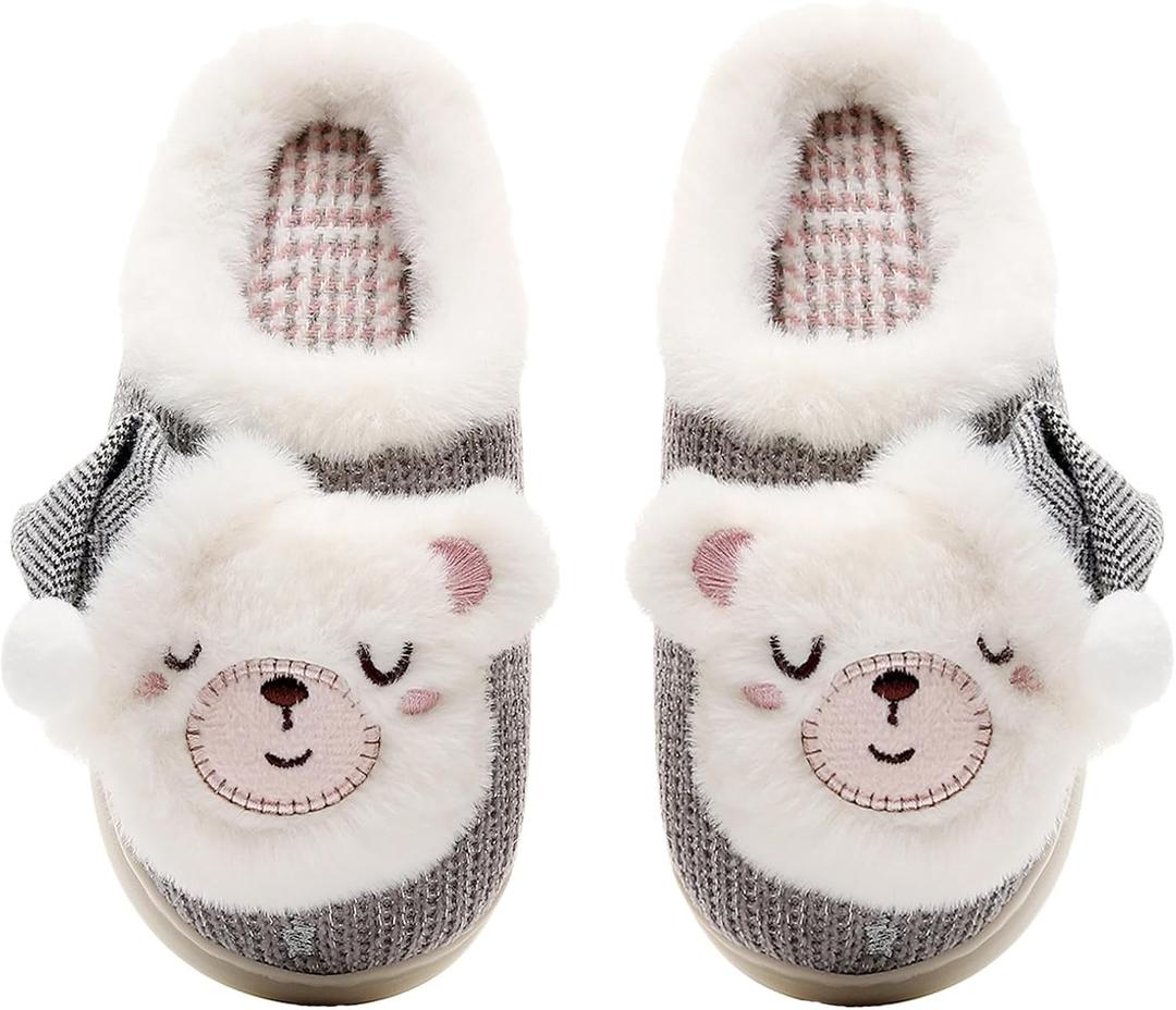 Kids Family Cute Cat Household Anti-Slip Indoor Home Slippers for Girls and Boys