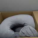Momcozy Pregnancy Pillows for Sleeping, U Shaped Full Body Maternity Pillow with Removable Cover - Support for Back, Legs, Belly, HIPS for Pregnant Women, 57 Inch Pregnancy Pillow for Women, Grey