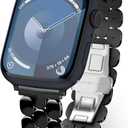 Compatible with Apple Watch Band 41mm 40mm 38mm 45mm 44mm 42mm Women,Cute Stainless Steel Metal iWatch Band for iWatch Series 9/SE/SE2/8/7/6/5/4/3/2/1,Pretty Shiny Look