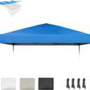 1010 Canopy Replacement Top, Pop Up Canopy Replacement Tent Cover for Straight Leg Frame, Waterproof Canopy Top Cover for Garden Patio Camping (Top Only)(Blue) (10'x10' 300D Oxford Cloth)