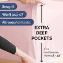 Extra Deep Full Fitted Sheet - Hotel Luxury Single Fitted Sheet Only - Easily Fits 18 inch to 24 inch Mattress - Ultra Soft, Wrinkle Free with Extra Deep Pockets - Breathable & Comfy - Lavender Pink
