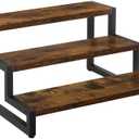 YINMIT Tiered Display Stand Riser Shelf, Wooden Spice Rack Organizer for Countertop, 3 Tier Kitchen Counter Shelf