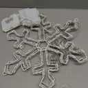 Hiboom 3 Pack Christmas Window Lights, 12 Inch Snowflake Lighted Decorations Wrapped with LED String Lights, 8 Modes Battery Powered Christmas Window Light for Xmas Indoor Decor (Warm White)