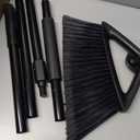 Eyliden Broom, Angle Broom with 57" Long Handle, PET Bristles - Fit Heavy-Duty Cleaning, Also Works Well Fine Dust - Commercial Outdoor Indoor Sweeper for Courtyard Sidewalk Deck Kitchen Lobby, Black