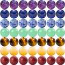 7 Chakra Natural Stone Beads Mixed 100pcs 8mm Round Genuine Real Stone Beading Loose Gemstone Amethyse Color DIY Smooth Beads for Bracelet Necklace Earrings Jewelry Making