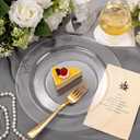 FLOWERCAT 60PCS Clear Plastic Plates - Disposable Clear Plates Heavy Duty for Christmas Party/Wedding/New Year - Include 30PCS 10.25inch Dinner Plates and 30PCS 7.5inch Dessert/Salad Plates