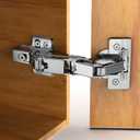 2 Pack Frameless Full Overlay 175 Degree Soft Close Lazy Susan Hinges, Clip ON Plate, Chibery Multi-Pivot Concealed Hardware for Corner Kitchen Cabinet, Cupboard Folded, Folden Door, Closets