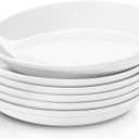 6 Pieces Ceramic Dessert Plates,7 inch White Appetizer Plates,Round Dessert Salad Plate,Porcelain Dinner Plate,Ceramic Serving Dishes for Appetizers Salad Cake, Set of 6 Small White Plates