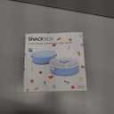 Aimsnk Kids Original Snack Spinner Bundle - Reusable Snack Container with 5 Compartment Dispenser and Lid | BPA and PVC Free | Dishwasher Safe | No Spill, Leakproof, for Toddlers, School (Purple-2Pack)