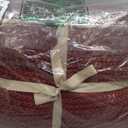 Chunky Cable Knit Throw Blanket Lightweight Wine red 100% Organic Cotton Blanket for Sofa Couch Bed Baby Nursery, Rustic Shabby Chic Modern Farmhouse, 60 x 80 Give Laundering Bag
