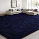 EVOIONOS 6x9 Washable Large Area Rug for Living Room, Fluffy Shag Rug for Bedroom, Ultra Soft Plush Non Slip Carpet Indoor Floor Bedside Nursery Kids Girls Room Dorm, Home Decor Aesthetic, Navy Blue