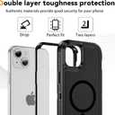 Magnetic Case for iPhone 14+ Plus/15+ Plus [Compatible with Magsafe] [Screen Protector] [Dual Layer Military-Grade Protection] Heavy Duty Shockproof Cover for iPhone 15 Plus/14 Plus 6.7 inch, Black
