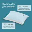 Coop Home Goods Cool Side Travel and Camping Pillowcase, Cooling Travel Pillow Case for Hot Sleepers, Two-Sided Pillow Covers, Cozy Side & Cool Side, Ultra Soft Lulltra Cool Technology