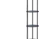 5-Tier Floor Lamp with Shelves, Standing Bookshelf Lamp, 3-Color LED, Corner Display Shelf Floor Lamp, Living Room Decor, Bedroom Decor, Nightstand, Office, Black (63'' H)