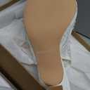 Slingback Wedding Heels for Women Bridal Lace Mesh Kitten Heel Closed Pointed Toe Pearl Pumps Shoes (6)