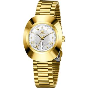 OLEVS Womens Watches Gold Diamond Tungsten Steel Luxury Dress Classic Ladies Calendar Week Wrist Watches for Women