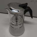 Moka Induction Stovetop Espresso Maker With Pressure valve, Crystal Glass-top & Stainless Steel Esprosso Moka Pot, 240ml Classic Italian Coffee Maker